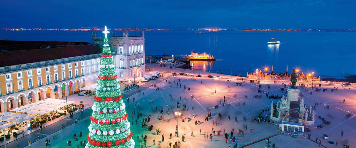Christmas tree, Lisbon, Portugal